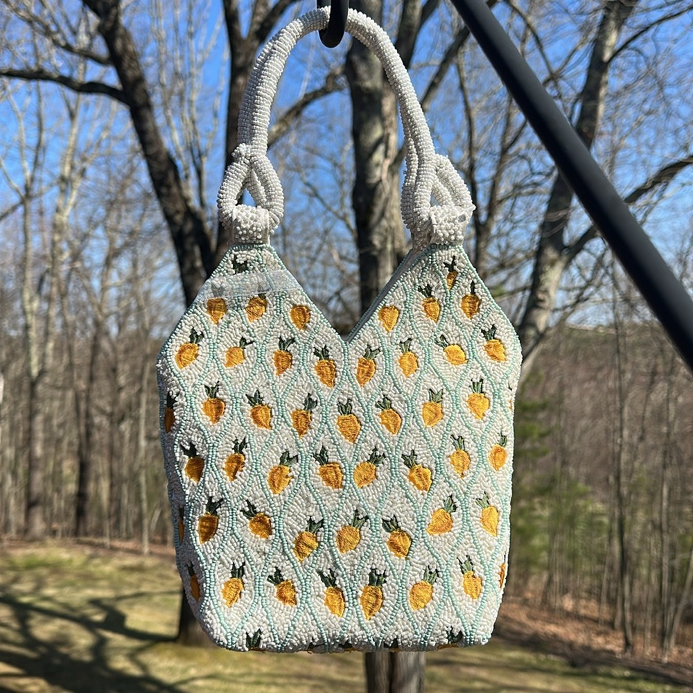 NWT Viral lemon beaded bag - Picture 3 of 13